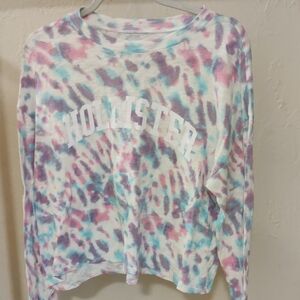 Hollister Pastel Tie-Dye Long Sleeve Shirt Size S